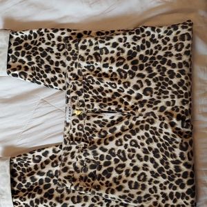 Animal print jeans